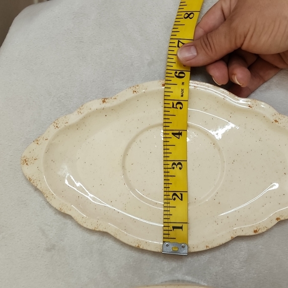 RC Vintage cottagecore scalloped edges gravy boat with plate - Picture 9 of 12